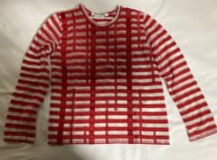 【omochiページ】【超美品】透け感ありコムコムボーダーカットソー omochi様専用ページ】【超美品】透け感ありコムコムボーダーカットソー