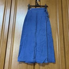 デニム ラップスカート 青 サイズSのサムネイル