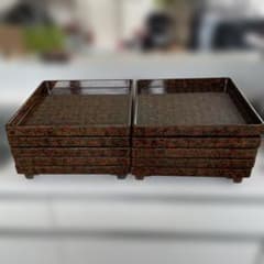 津軽塗り　お膳　脚付　お盆　伝統工芸品　10セットのサムネイル