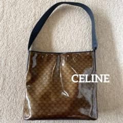セリーヌ　CELINE ブラウン　エナメル　ショルダーバックのサムネイル
