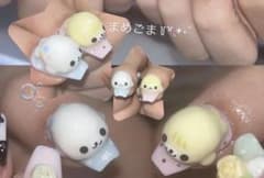 まめゴマ 3Dネイルチップ 立体パーツ - メルカリ