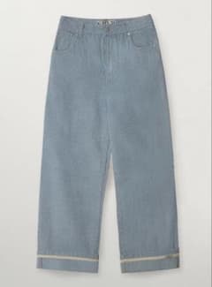 SATUR セター PIN STRIPE DENIM ROLL-UP PANTS - メルカリ