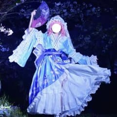 東方project /西行寺幽々子　コスプレ衣装 東方Project 東方妖々夢 西行寺幽々子コスプレ衣装（アレンジ