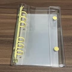 A6 シール帳　新品 ライトイエロー　カスタード　リフィル付き　バインダー