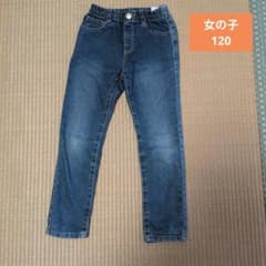 【120】デニムストレートパンツ 女の子のサムネイル