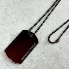 極美品ブルネロクチネリ ドッグタグ ネックレス SV925 ブロンズ シルバー