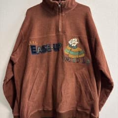 DOLCE ブラウン ハーフジップパーカー　スウェット　古着　ファッションのサムネイル