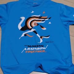 お値下げしました！　2018　大阪マラソンTシャツ　水色のサムネイル