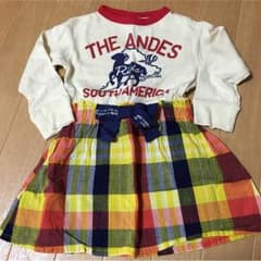 新品未使用！ JUNK STORE 90cm チェック柄 スカート ワンピースのサムネイル