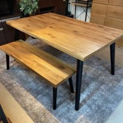 大川家具 GROVE グローブ ダイニングテーブル＆ベンチセット オーク無垢材 大川家具 GROVE グローブ ダイニングテーブル＆ベンチセット オーク
