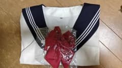 セーラー服 上下セット ホワイト ネイビー 5XLのサムネイル