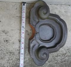 瓦 屋根 鬼瓦(三州隅鬼 中古)2個のサムネイル