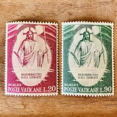 海外 外国 バチカン市国の古い切手 未使用 イエス・キリスト 2種