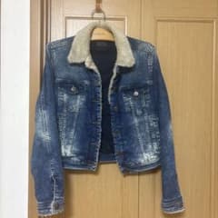 【️古着】ZARA Z1975 DENIM ボア デニムジャケット Lのサムネイル