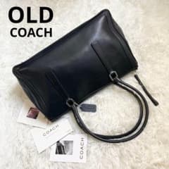 COACH オールドコーチ レザー ミニボストン 黒 A4収納 2WAY - メルカリ