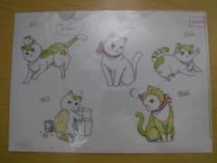 ◆ ヘタリア　クリアファイル　ねこたりあ　スペイン・ロマーノ・プロイセン他 ◇ ヘタリア クリアファイル ねこたりあ スペイン・ロマーノ