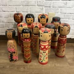 D-3 伝統こけし 大量セット 郷土玩具 11体 まとめ セット売り 置物