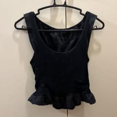 Ann Demeulemmeester ブラック キャミソール - メルカリ