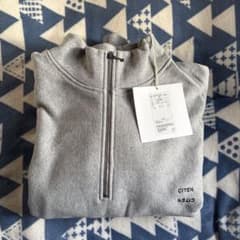 【新品未使用】CITEN ヒュージリバースハーフジップスウェット グレーM