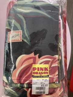 PINK DRAGON ベッドカバー 花柄黒 デットストック クリームソーダ 