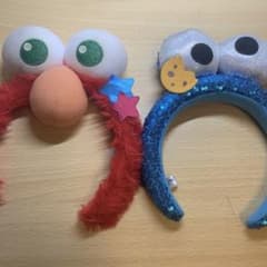 USJ カチューシャ　エルモ　クッキーモンスター　2点セットのサムネイル
