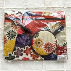 【新品未開封】sankosen 手鏡付きポーチ 和柄 日本製　参古繊のサムネイル