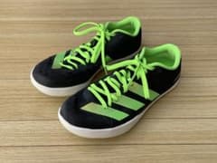  ADIZERO陸上スパイク25cm幅跳び ブラック ネオングリーン adidas ADIZERO陸上スパイク25cm幅跳び ブラック ネオングリーン