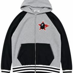 A BATHING APE ジップアップパーカーダブルジップ　スター　猿　エイプ