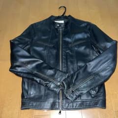 00s archive ブラックフェイクレザーライダースジャケット - メルカリ