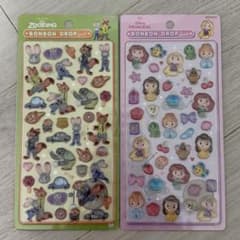 【正規品】ボンボンドロップシール ディズニー プリンセス ズートピア 2種セットのサムネイル
