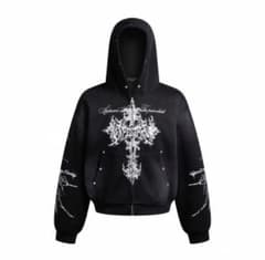 新品タグ付✨y2k opium archive ダブルジップパーカー L ダブルジップパーカー archive darkwear opium - メルカリ