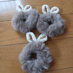 うさぎ耳 ファーシュシュ 3個セットのサムネイル