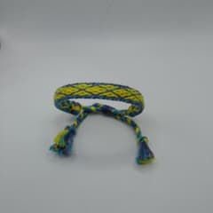 ​ハンドメイド ミサンガ ブレスレット ブルー×イエローのサムネイル