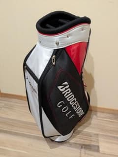 BRIDGESTONE GOLF キャディバッグ 白黒赤 - メルカリ