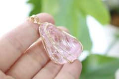 桜ピンクなアンダラクリスタル︎︎⟡ワイヤージュエリーネックレス 