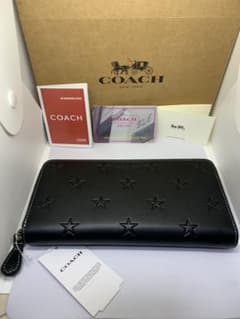 COACH　コーチ　CW296　長財布　スタープリント　シグネチャー COACH コーチ CW296 長財布 スタープリント シグネチャー - メルカリ
