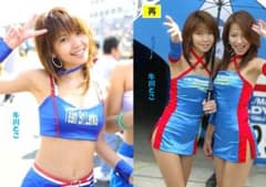 RQ702-03 再入荷中心 レースクイーン 防水加工済ハガキサイズ写真