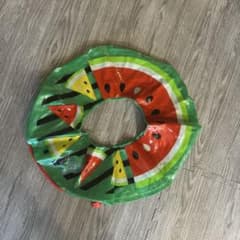 スイカ柄 浮き輪 50cm ロープ付きのサムネイル