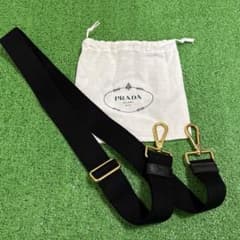 PRADA プラダ カナパ 純正ショルダーストラップ 黒 ゴールド金具 未