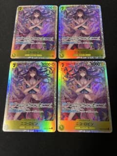 ワンピースカード ニコ・ロビン SR 4枚 ヒロイン 青黄ナミ - メルカリ