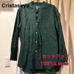 Cristaseya クリスタセヤ　ノーカラーシャツ　100%リネン m77877934032_1.jpg?1771334804