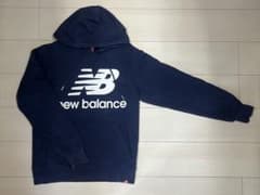 new balance S パーカー スウェット ネイビー 紺のサムネイル