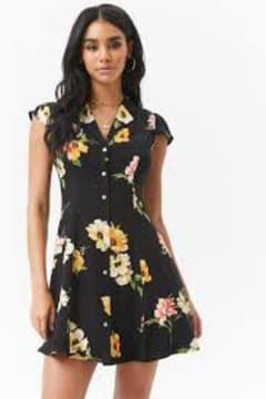 花柄ワンピース ベルスリーブ forever21のサムネイル