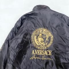 ヴェルサーチ ベロア ジャケット L ビッグロゴ メデューサ 刺繍 ヴェルサーチ ベロア ジャケット L ビッグロゴ メデューサ 刺繍