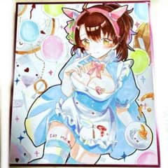 中色紙】ダンツフレーム【ウマ娘 ファンアート】色紙原画アナログ