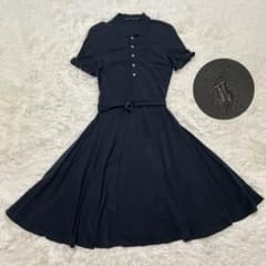 ラルフローレン ポロワンピース M ポニー刺繍 ベルト ロング フレア