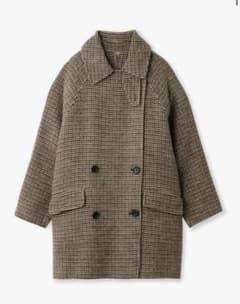 ミラオーウェン Mila Owen 衿ストラップハーフ丈リバーPコート ウール