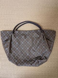 使用感あり　ラシット ブラウンパターン大きめバッグのサムネイル