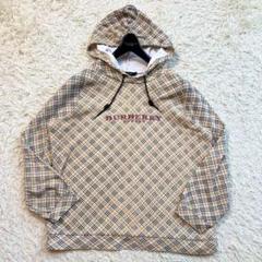 希少✨️BURBERRY ノバチェック パーカー L バーバリー ロゴ