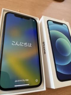 iPhone 12 ブルー 128 GB SIMフリー　付属品付きのサムネイル